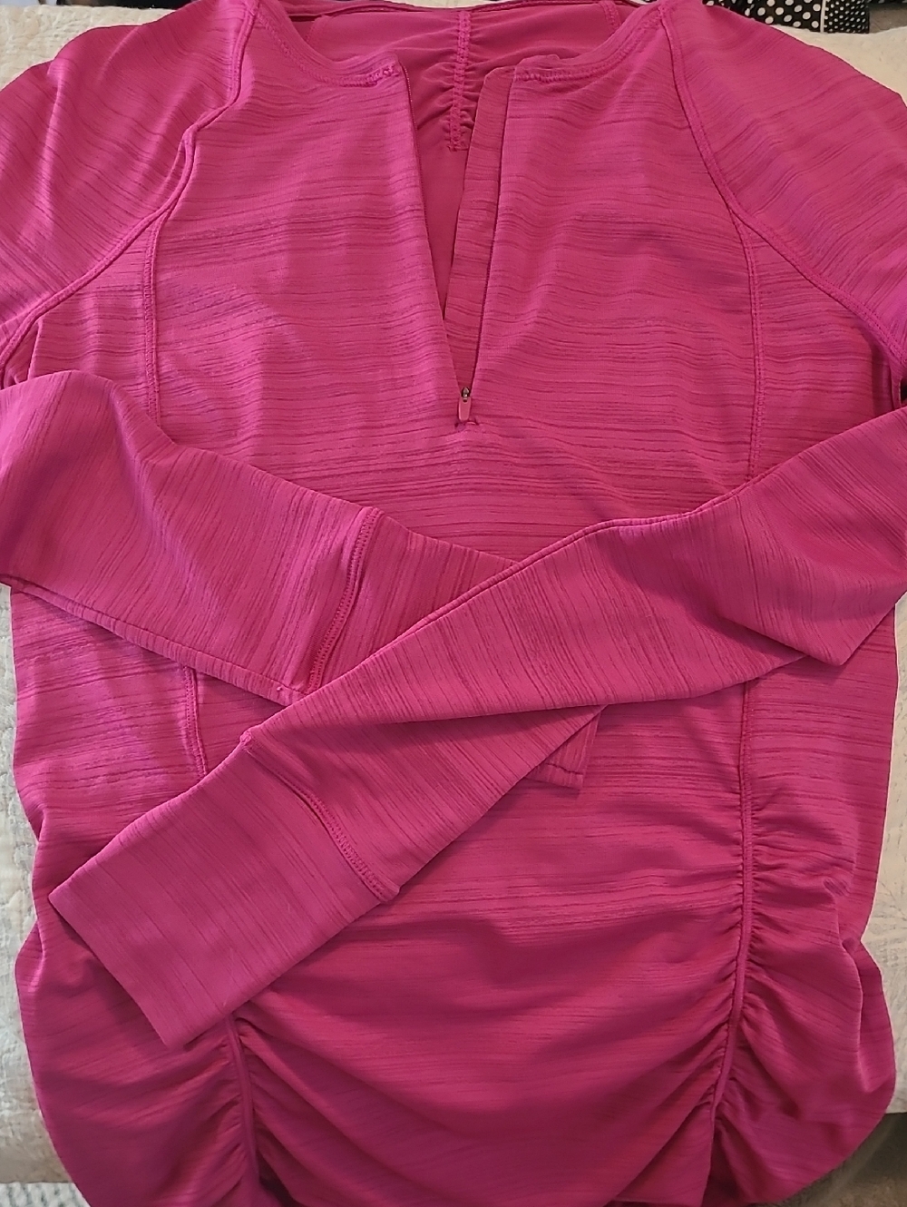 Athleta Bright Pink Performance Quarter-Zip Top